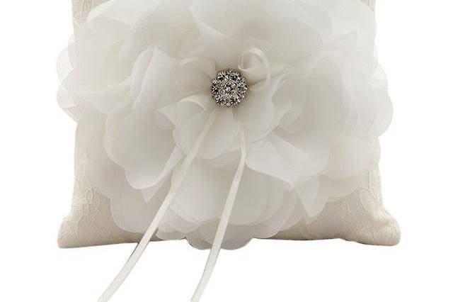 White Satin And Lace Wedding R