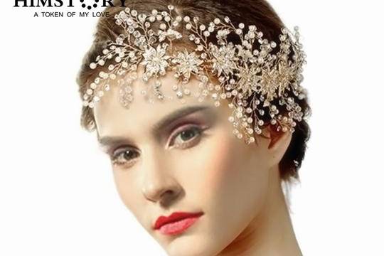 Golden Leaf Wedding Headband