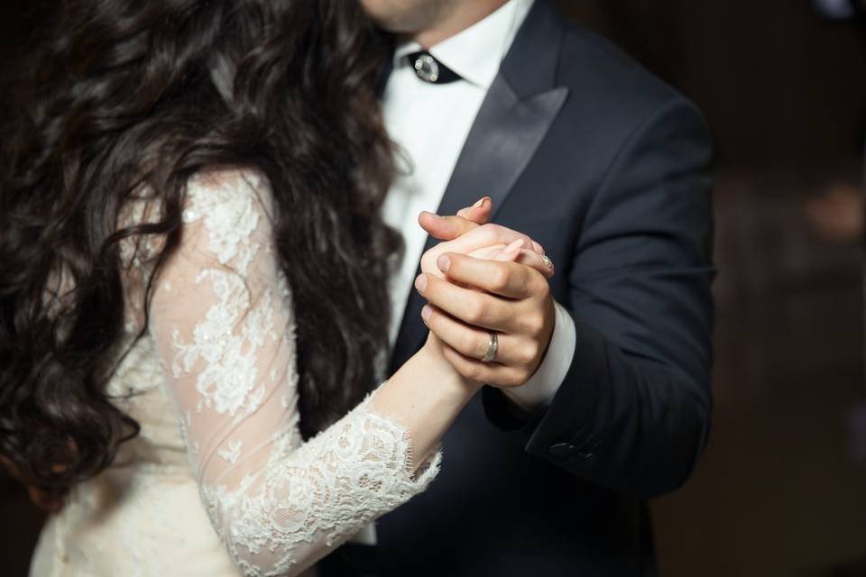 Married couple dancing