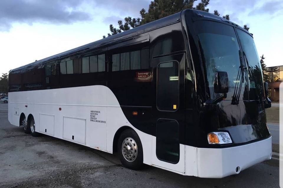 Limo coach bus