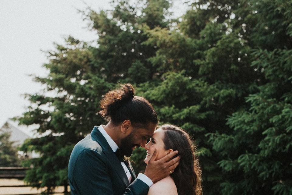 Bride and groom portrait