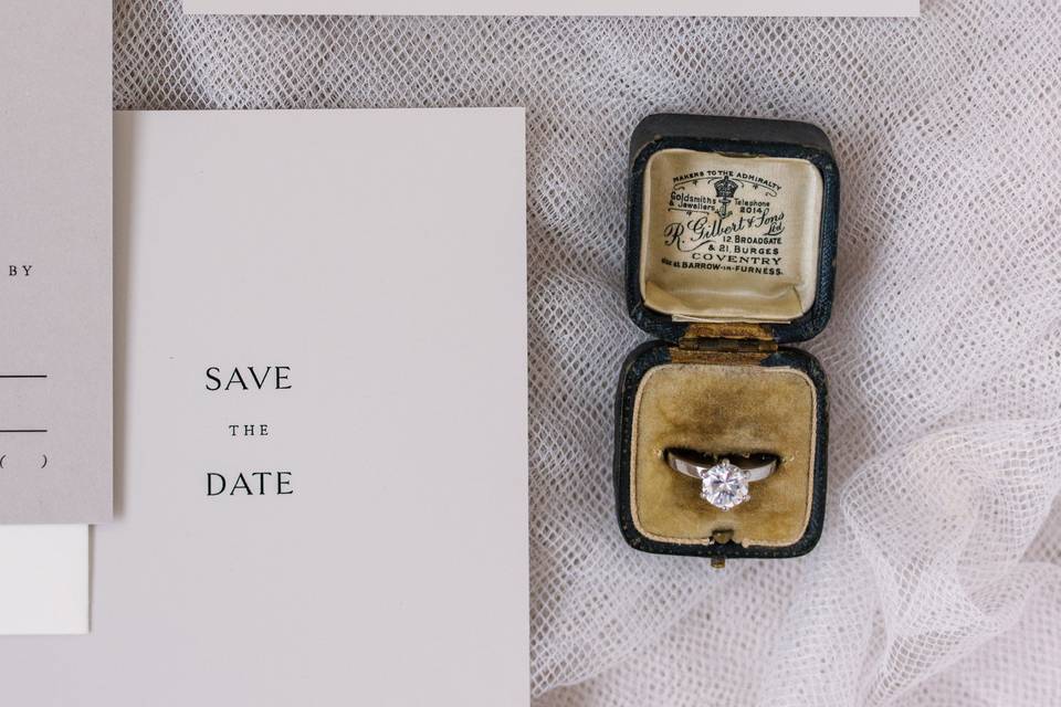 Place card with wax seal