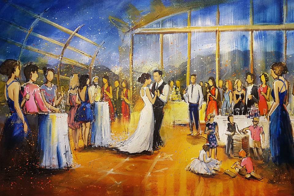 Live Wedding Painting by Impressions Live Art