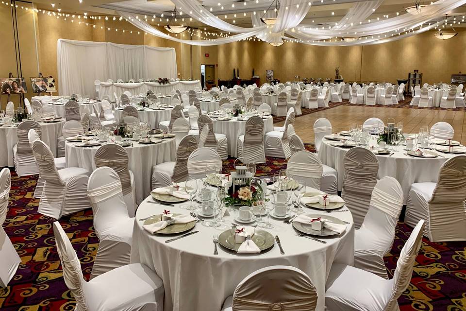 Wedding setup in Sundance Ballroom