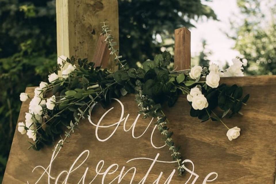 Custom wedding sign