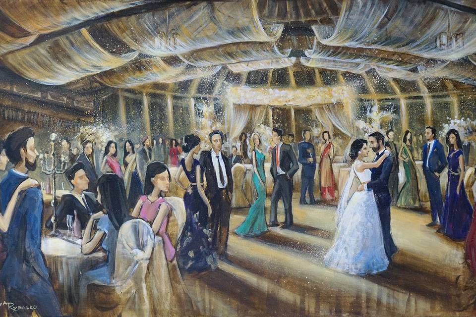 Live Wedding Painting by Impressions Live Art