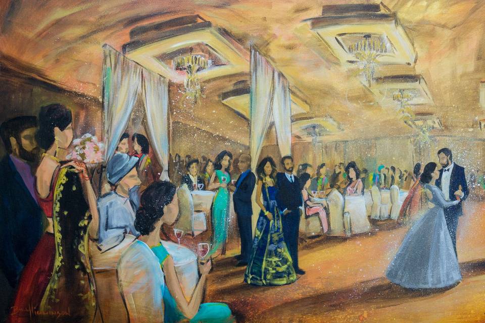 Live Wedding Painting