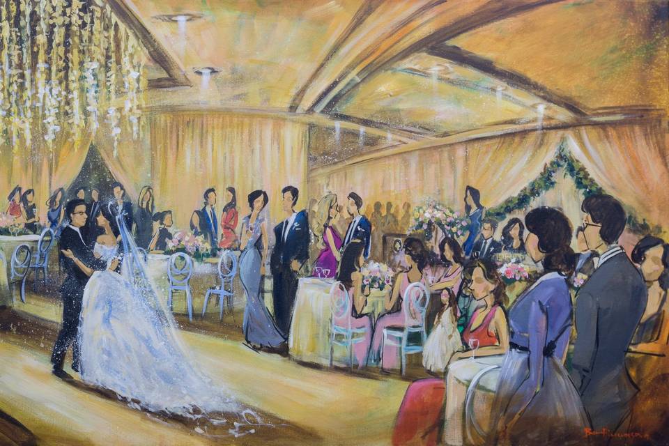 Live Wedding Painting by Impressions Live Art