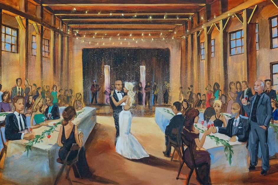 Live Wedding Painting by Impressions Live Art