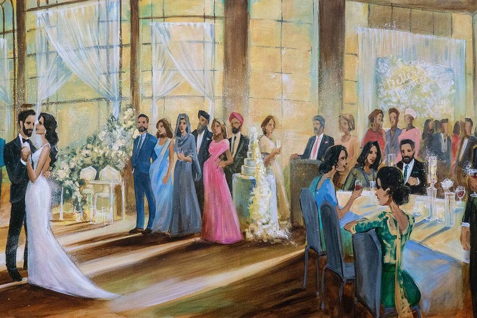 Live Wedding Painting by Impressions Live Art