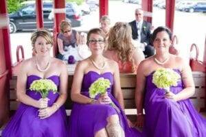 Purple wedding party