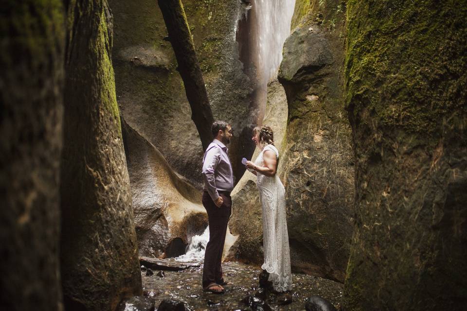 Waterfall vows