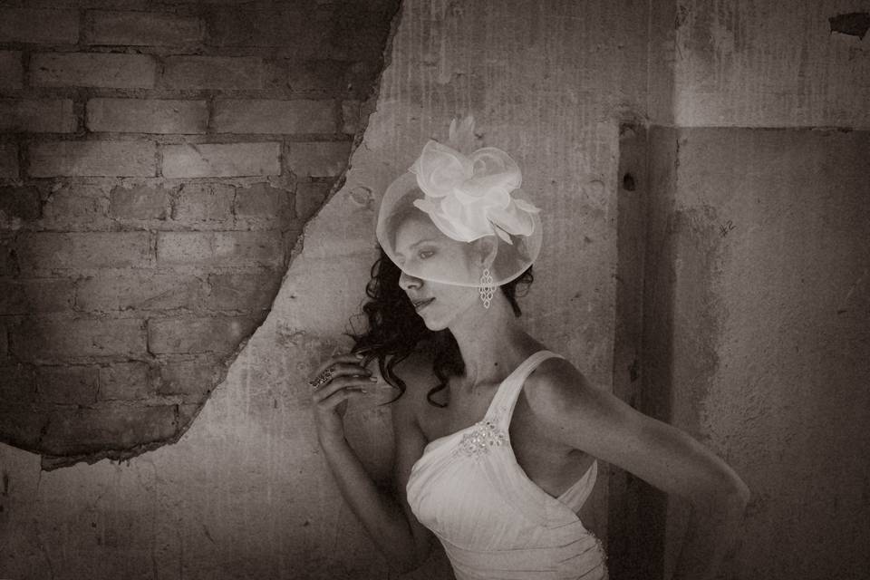 Speakeasy wedding portrait