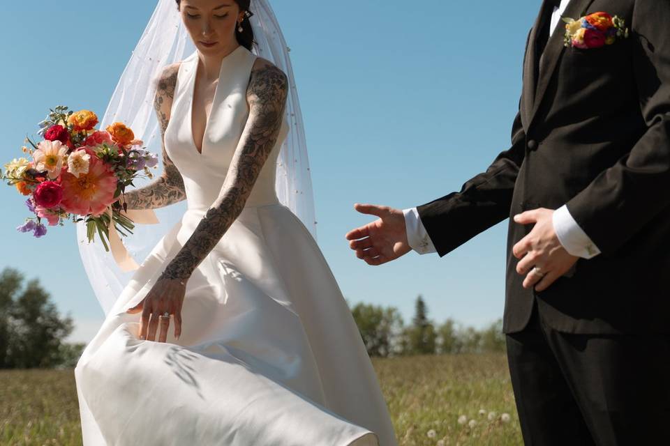 Bright Spring Bride Bouquet