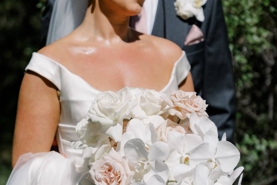 Rose and orchid bride bouquet