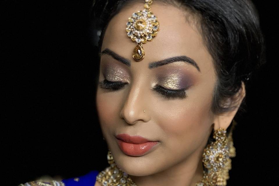 Cultural wedding hair and makeup