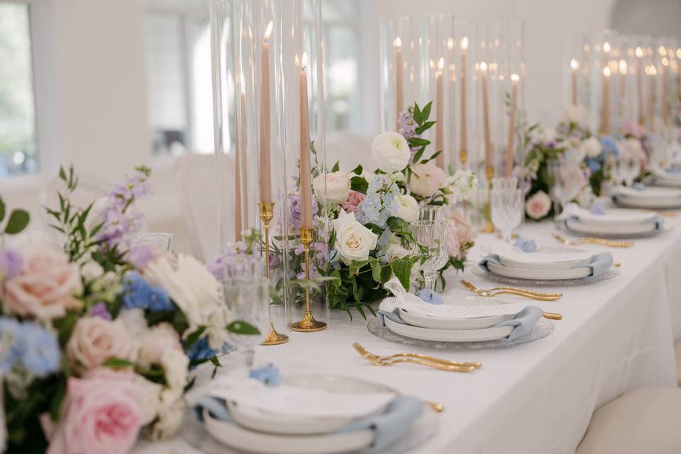 Pastel centerpieces