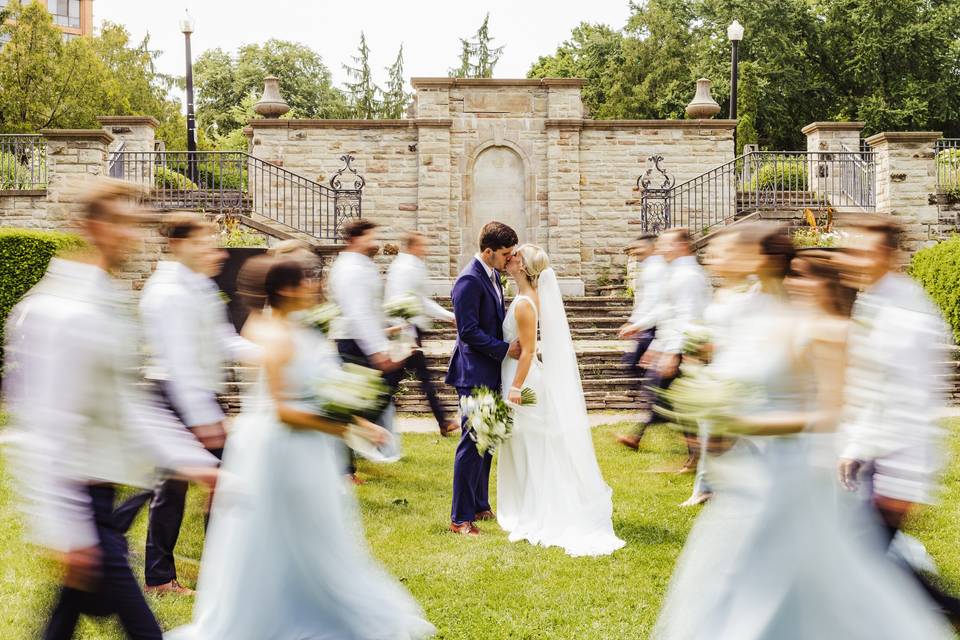 Bridal party blur