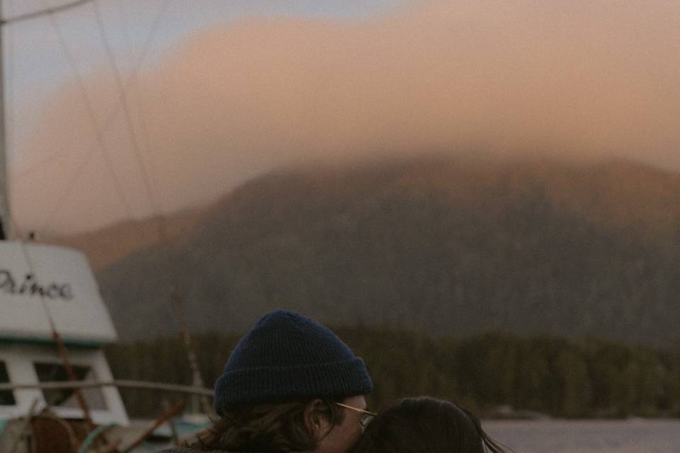 Sunset on Tofino dock