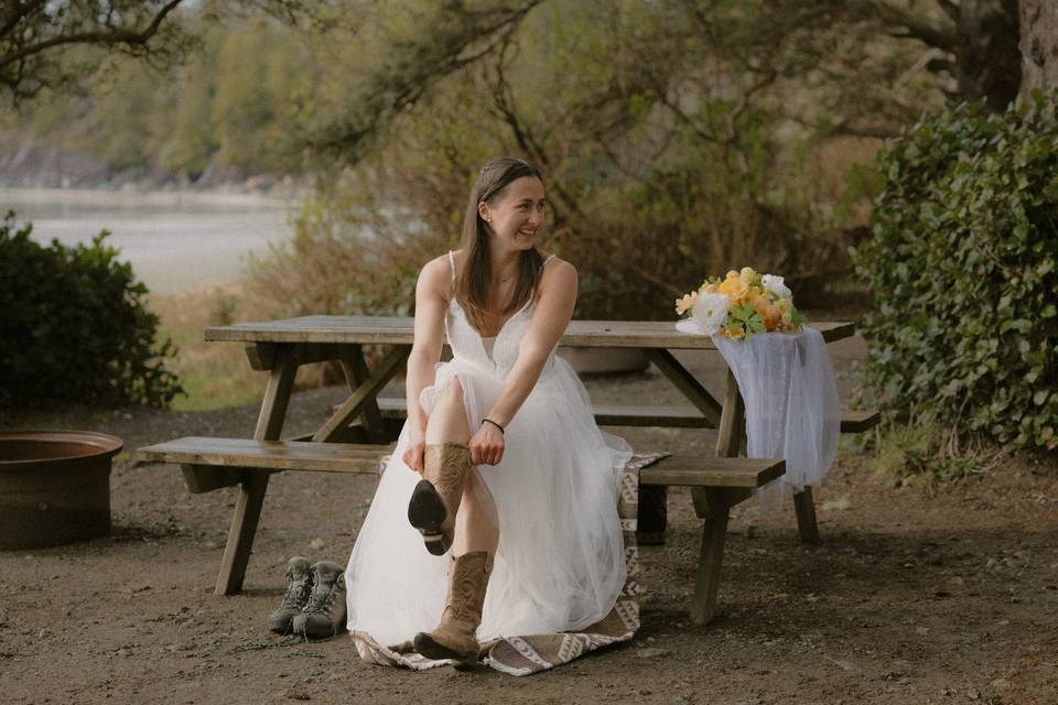 Camping elopement