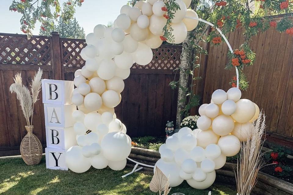 Backyard baby shower