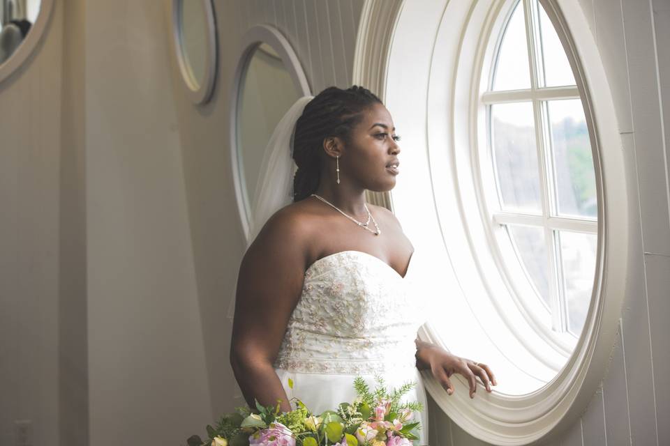 Bride on her wedding