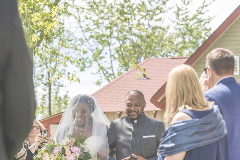 Bride on her wedding