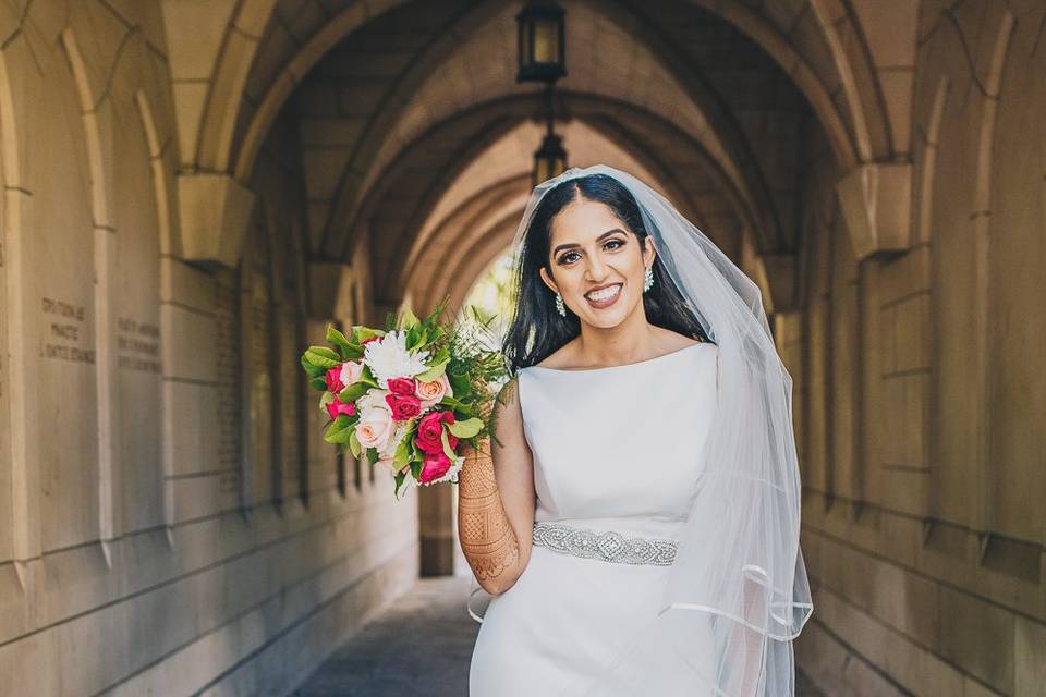 Kiran on her wedding day