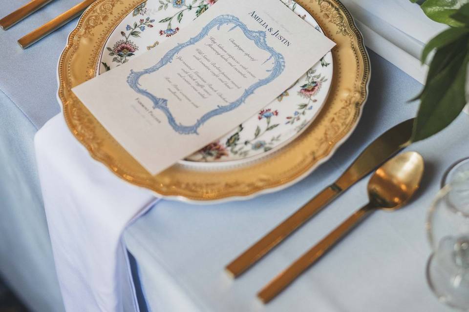 Luxury bridal table