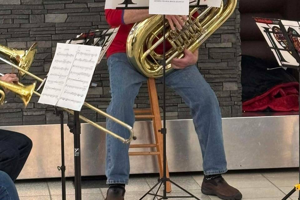 Tuba at the mall.
