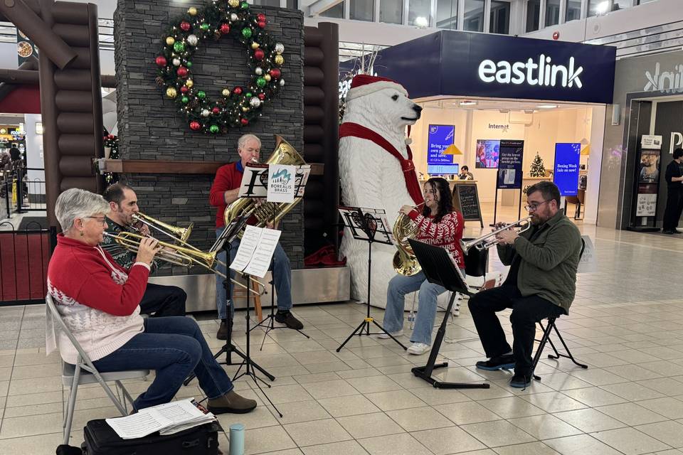 Christmas brass at the mall.