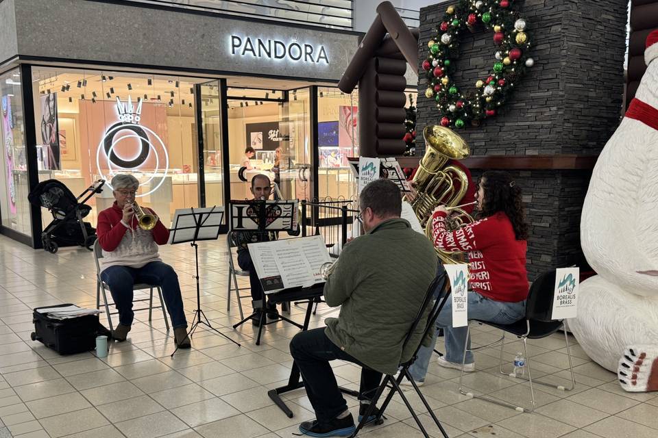 Brass at the mall.