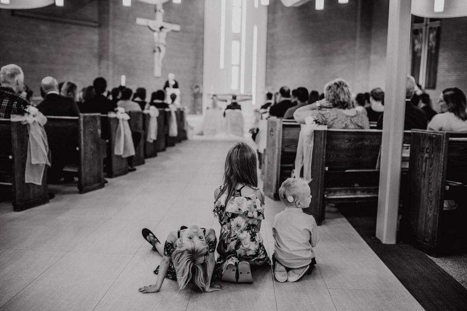 Kids at ceremony