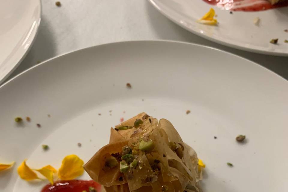 PLated Cheesecake Baklava