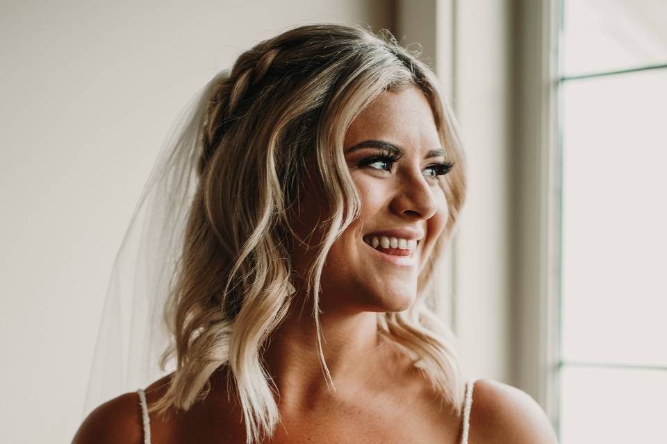 Smiling bride