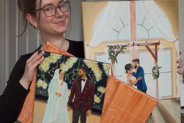 August in every brush - Live Wedding Painter
