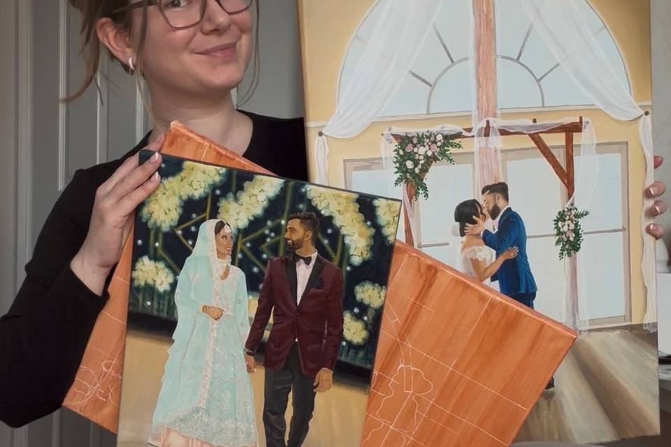 August in every brush - Live Wedding Painter