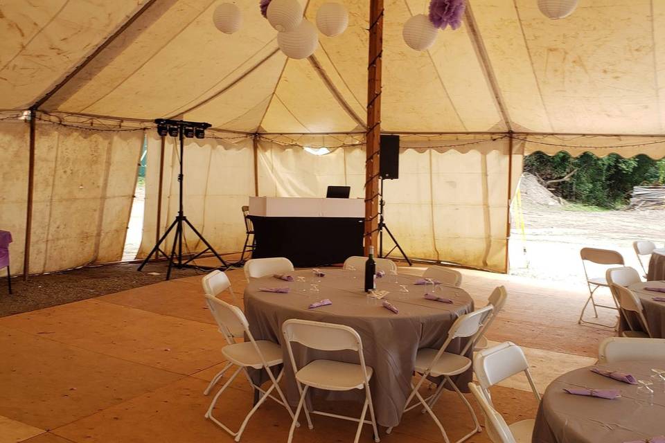 Barn wedding - setup ready