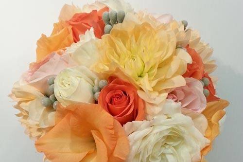 PEACH CORAL PINK ROSE DAHLIA BOUQUET 500.jpg