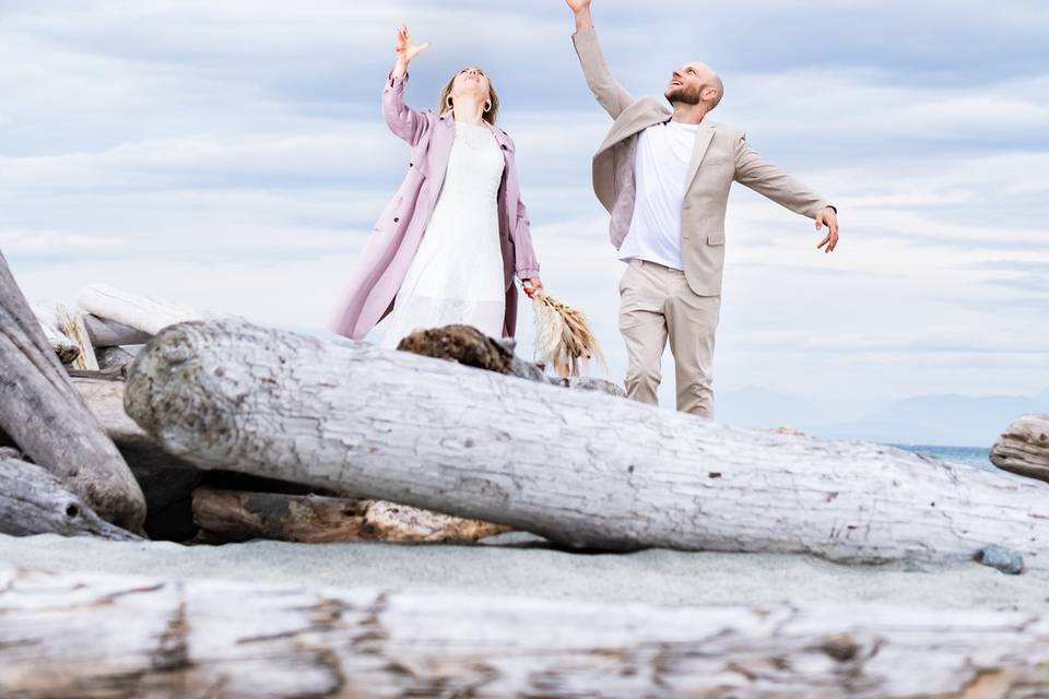 Wedding photo Vancouver Island