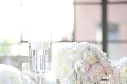 Silver sequin tablecloth