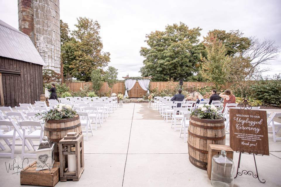 Courtyard wedding