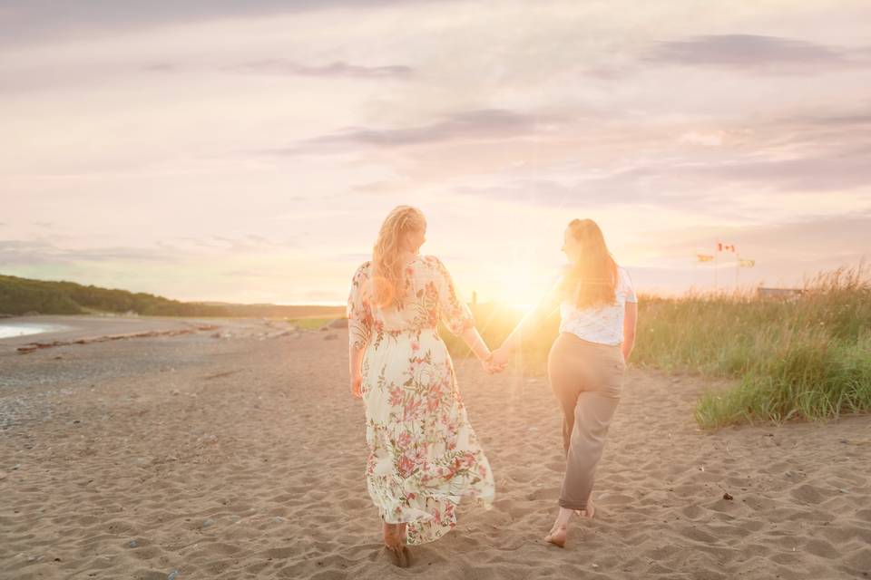 Engagement on beach