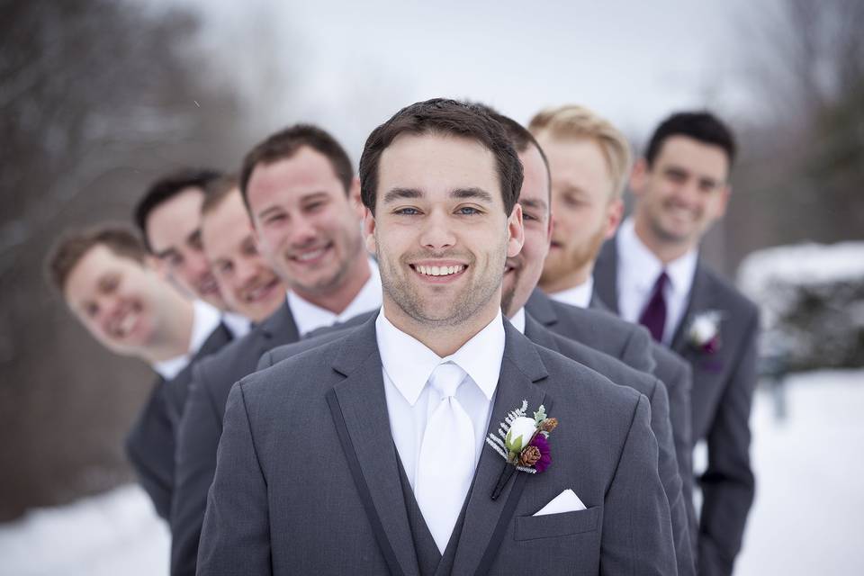 Happy groom