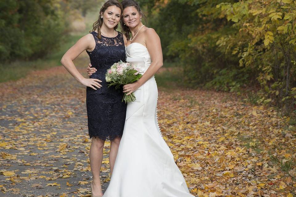 Bride and sister