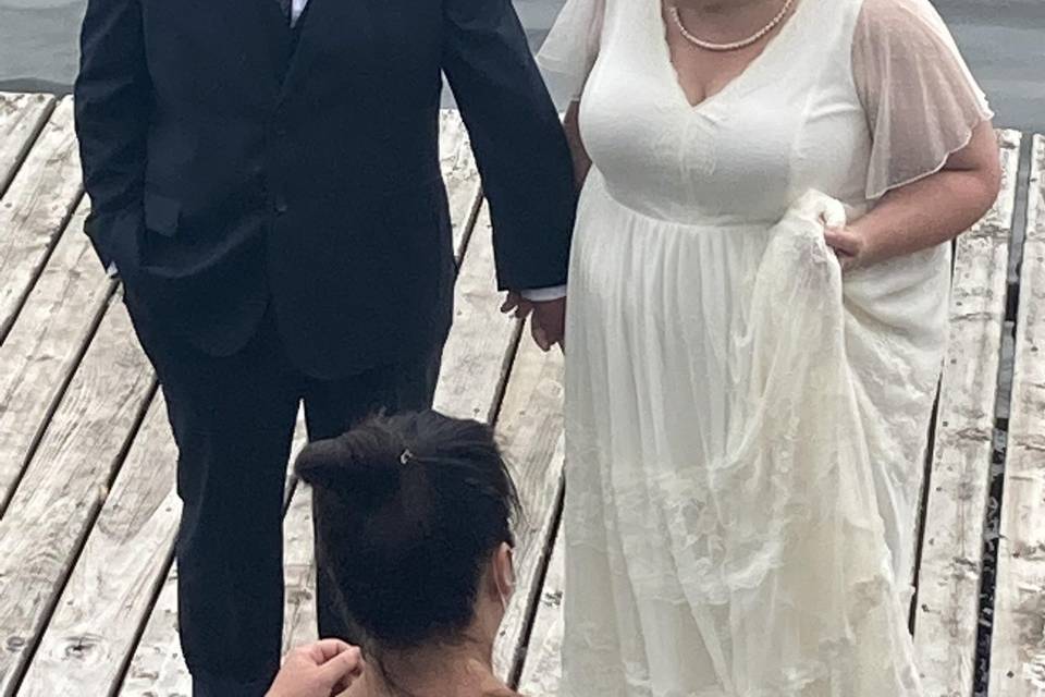 July 2021 waterfront wedding