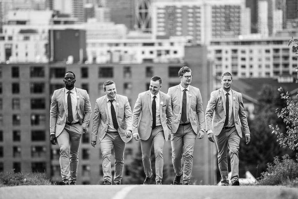 Groom and groomsmen