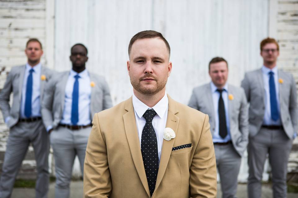 Groom and groomsmen