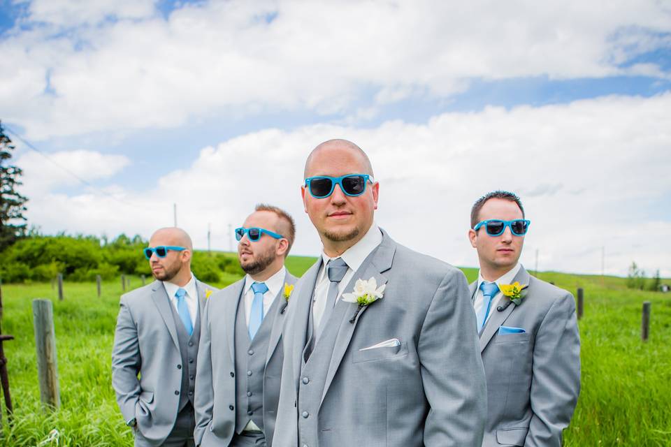 Groom and groomsmen