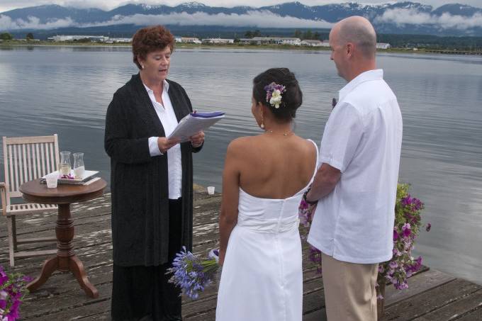 Beautiful dock wedding